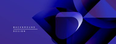 Abstract blue design features geometric shapes, gradients. Modern background suitable for digital projects, presentations.