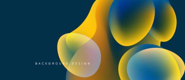 Soyut sıvı şekilleri örtüşür ve canlı renk değişimleri yaratır. Arkaplanda pürüzsüz geçişler, modern tasarım unsurları var.