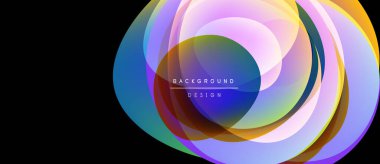 Soyut katmanlar canlı dairesel tasarım yaratır. Renkler karışır, dinamik görsel efekt oluşturur. Modern, akıcı kompozisyon.