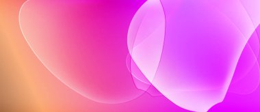 Soyut arkaplan şekilleri, canlı pembeler, portakallar, morlar. Yumuşak eğimler ışık efekti yaratır. Yumuşak eğriler kompozisyona hakim.