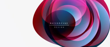 Soyut renkli girdaplar dinamik görsellik yaratır. Katmanlar çakışıyor, dairesel tasarım oluşturuyor. Modern estetik, uygun arkaplan ögesi.