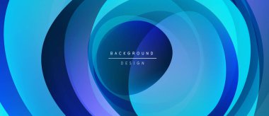 Soyut mavi katmanlar girdap etkisi yaratır. Modern tasarım, uygun arkaplan ögesi. Minimalist estetik, canlı renkler.