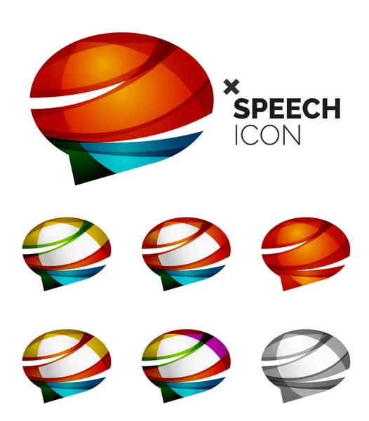 Set van abstracte tekstballon — Stockvector