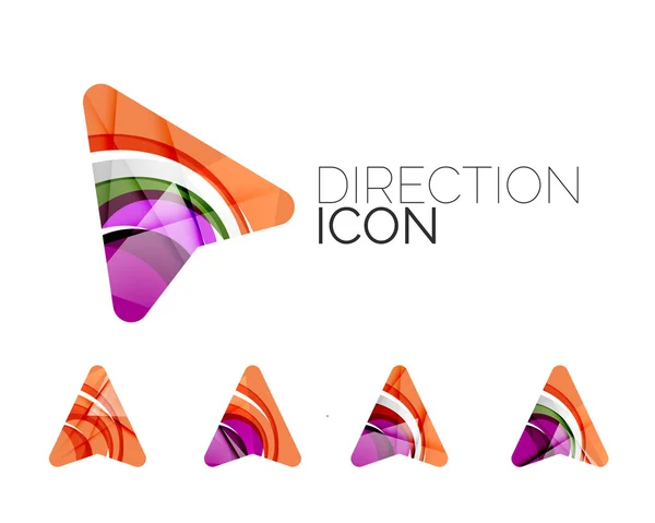 Set of abstract directional arrow icons — Stockvector