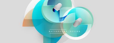 Abstract fluid shapes, blue tones dominate. White accents create depth, modern design element. Background suggests technology, innovation.