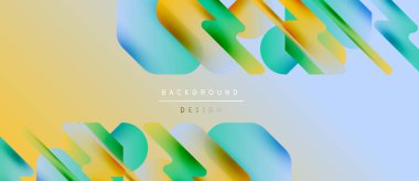 Soyut tasarım akışkan şekiller, canlı renkler içerir. Gradyan karışımları dinamik görsel efekt yaratır. Açık sarı, yeşil, mavi renkler baskın bileşim.