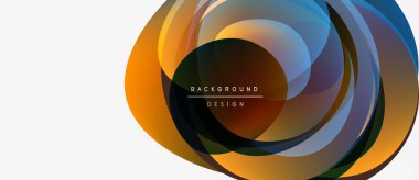 Soyut renkli katmanlar dinamik dairesel tasarım yaratır. Modern estetik, arka planlar ve sunumlar için uygun. Canlı renkler pürüzsüz harmanlanır.