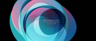 Soyut renkli katmanlar girdap şeklinde oval şekiller yaratır. Gradyan renkler harmanlanır ve dinamik görsel efekt oluşturur. Modern tasarım ögesi.