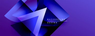 Soyut mor tasarım geometrik şekiller, gradyanlar, dinamik bileşimler içerir. Sunumlar ve grafikler için modern arkaplan uygun.