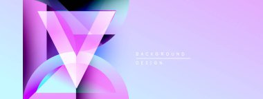 Soyut tasarım canlı pembe, mavi renkler içerir. Geometrik şekiller, dinamik görsel efekt oluşturur. Arka plan modern estetiği akla getiriyor.