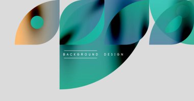 Abstract fluid shapes overlap, creating vibrant color gradients. Minimalist design with text elements background, design. Modern aesthetic.