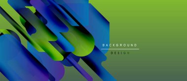 Abstract geometric design. Vibrant gradients blend blues, greens, whites. Modern aesthetic suitable for digital backgrounds, presentations.