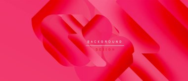 Abstract pink design features layered shapes, gradients. Text reads background design. Modern aesthetic, vibrant colors, dynamic composition.