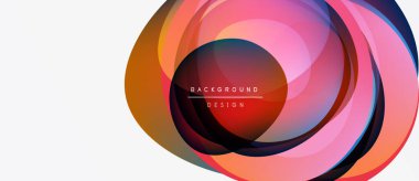 Soyut dairesel katmanlar, canlı renkler karışımı. Modern tasarım öğesi, arka planlar ve sunumlar için uygun. Yumuşak eğimler derinlik yaratır.