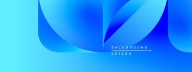 Soyut mavi arkaplan, akan şekiller, gradyanlar. Modern tasarım öğeleri akıcılığı ve yeniliği önerir. Metin arkaplan tasarımı okur.