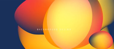 Soyut renkli şekiller çakışıyor. Gradyan renkler dinamik görsel efekt yaratır. Arkaplan ve sunumlar için uygun modern tasarım.