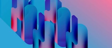 Soyut enerjik şekiller harmanlanarak dinamik renkli bir arkaplan oluşturur. Yumuşak eğimler hareketi, derinliği gösterir. Modern tasarım elemanları.