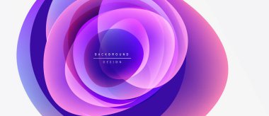 Soyut girdap katmanları, canlı mor renkler, modern tasarım. Pürüzsüz gradyanlar dinamik görsel efekt yaratır. Minimalist metin örtüsü mevcut.