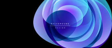 Soyut mavi tasarım. Eşmerkezli daireler akışkan ve katmanlı bir etki yaratır. Modern, canlı bir görsel element. Minimalist kompozisyon.