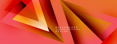 Soyut geometrik şekiller örtüşüyor, canlı turuncu ve kırmızı renkler yaratıyor. Modern tasarım elementleri dinamik görsel deneyim önerir.