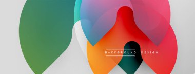 Soyut renkli şekiller dinamik görsel efektler yaratır. Modern tasarım elementleri yaratıcılık, enerji, akıcılık.