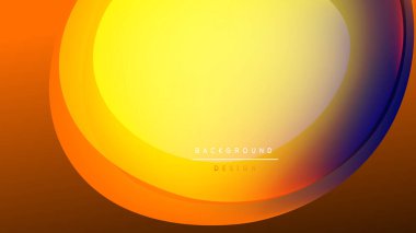 Soyut, canlı katmanlar akışkan şekiller yaratır. Sıcak renkler baskın gelir, daha serin renklere dönüşür. Metin kaplamalı minimalist tasarım.