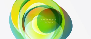 Soyut canlı katmanlar dairesel tasarım yaratır. Renkler karışır, dinamik görsel efekt oluşturur. Modern arkaplan ögesi.