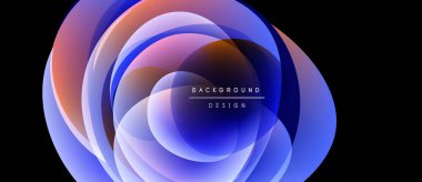 Abstract swirling layers, blue, purple hues. Modern design element, vibrant colors, smooth gradients. Background illustration for digital projects.