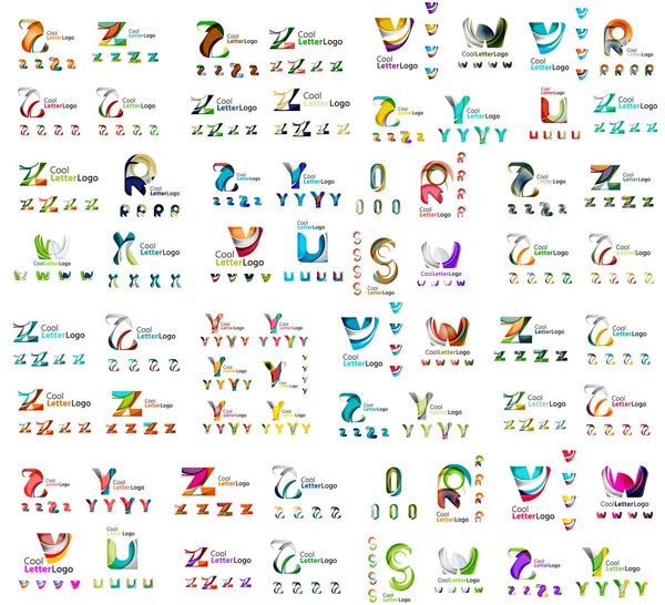 Mega set of letter logos — Stock Vector
