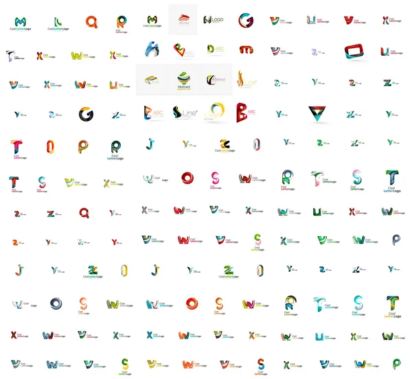 Mega set van brief logo 's — Stockvector