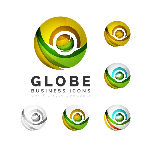 Set of globe sphere — Stock Vector