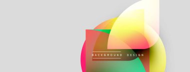 Soyut renkli şekiller çakışıyor. Gradyan renkler dinamik görsel efekt yaratır. Özgeçmiş ve sunumlar için uygun minimalist tasarım.