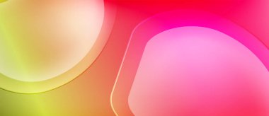 Abstract shapes blend vibrant colors. Yellow, orange, pink hues create smooth gradients. Modern design evokes fluidity, warmth.