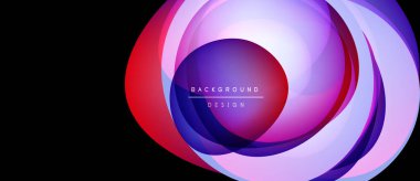 Abstract colorful layers create dynamic oval shape. Gradient hues blend, forming modern background design. Vivid visuals, smooth transitions.