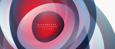 Abstract concentric circles. Red, blue, white hues blend. Modern design element, suitable background texture. Minimalist aesthetic.