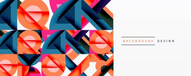 Abstract geometric pattern. Colorful shapes overlap creating dynamic visual texture. Modern design element for backgrounds.