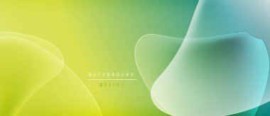 Gradyan arkaplan akış şekilleri. Yumuşak renkler sarıdan yeşile karışıp modern tasarım yaratır. Metin arkaplan tasarımı okur.
