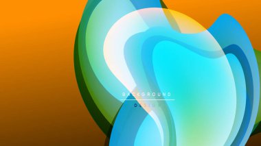 Soyut çizgiler akışkan şekiller yaratır. Canlı renkler harmanlanır, karanlık arka plana karşı dinamik görsel kompozisyon oluşturur.