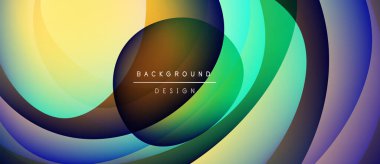 Soyut renkli girdaplar dinamik bir arkaplan yaratır. Gradyan renkler karışıyor, dairesel desenler oluşturuyor. Metin arka plan tasarımı okur. Modern, canlı kompozisyon.