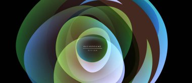 Soyut konsantre katmanlar, canlı renkler. Modern tasarım, dairesel kompozisyon, pürüzsüz gradyanlar dinamik görsel efekt yaratır.