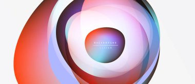 Soyut eşmerkezli çemberler. Canlı renkler harmanlanarak, dinamik görsel efekt yaratır. Arkaplan ve sunumlar için uygun modern tasarım.