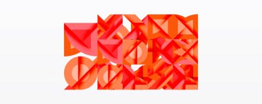 Soyut geometrik bileşim. Turuncu şekiller üst üste binerek dinamik görsel doku oluşturur. Minimalist tasarım, modern estetik.