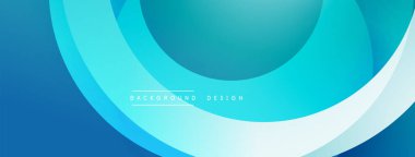 Soyut mavi arkaplan. Üst üste binen katmanlar pürüzsüz eğimler, modern tasarım elementleri yaratır. Minimalist estetik, temiz çizgiler mevcut.