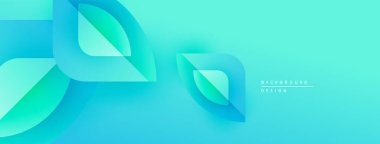 Soyut sıvı şekiller, canlı turkuaz renkler, modern tasarım. Gradyan arka plan dinamik görsel efekt yaratır. Minimalist kompozisyon.