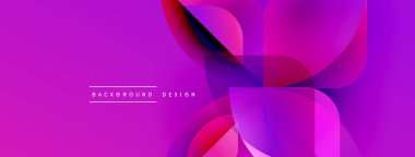 Soyut pembe arkaplan özellikleri üst üste binen şeffaf şekiller. Modern tasarım elementleri dinamik görsel efekt yaratır. Basit metin arkaplan tasarımı okur.