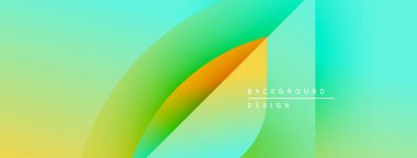 Soyut gradyanlar harmanlanarak akışkan şekiller yaratır. Parlak renkler modern estetik sunarak tasarıma hükmediyor. Metin arkaplan tasarımı okur.