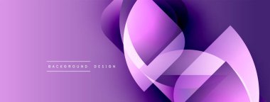 Soyut mor tasarım akışkan şekiller, gradyanlar içerir. Modern arka plan dijital projeler ve sunumlar için idealdir. Düz eğriler dinamik görsel efekt yaratır.