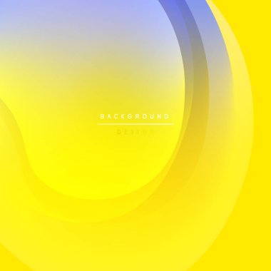 Soyut eğim arkaplanı. Sarı, mavi renkler düzgün bir şekilde harmanlanır. Kıvrımlı şekilli minimalist tasarım, yumuşak geçişler. Modern estetik.