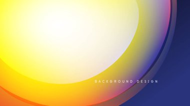 Soyut eğim arkaplanı. Sarı, turuncu, pembe, mor renkler karanlık uzaya karışıyor. Düz eğriler dinamik görsel efekt yaratır.