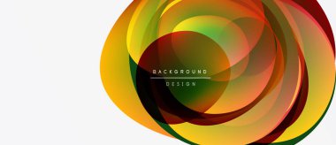 Soyut renkli katmanlar dinamik dairesel tasarım yaratır. Parlak eğilimler, pürüzsüz geçişler, modern estetik. Projeler için arkaplan ögesi.